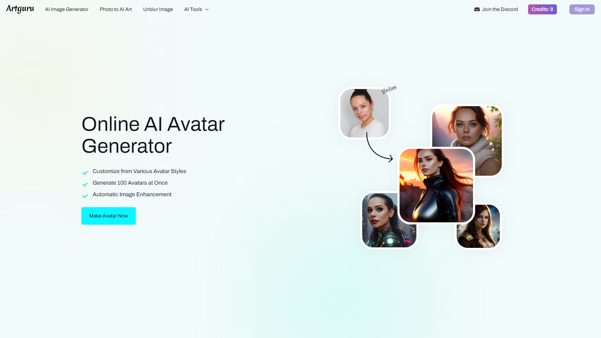 AI Avatar Generator by Artguru screenshot