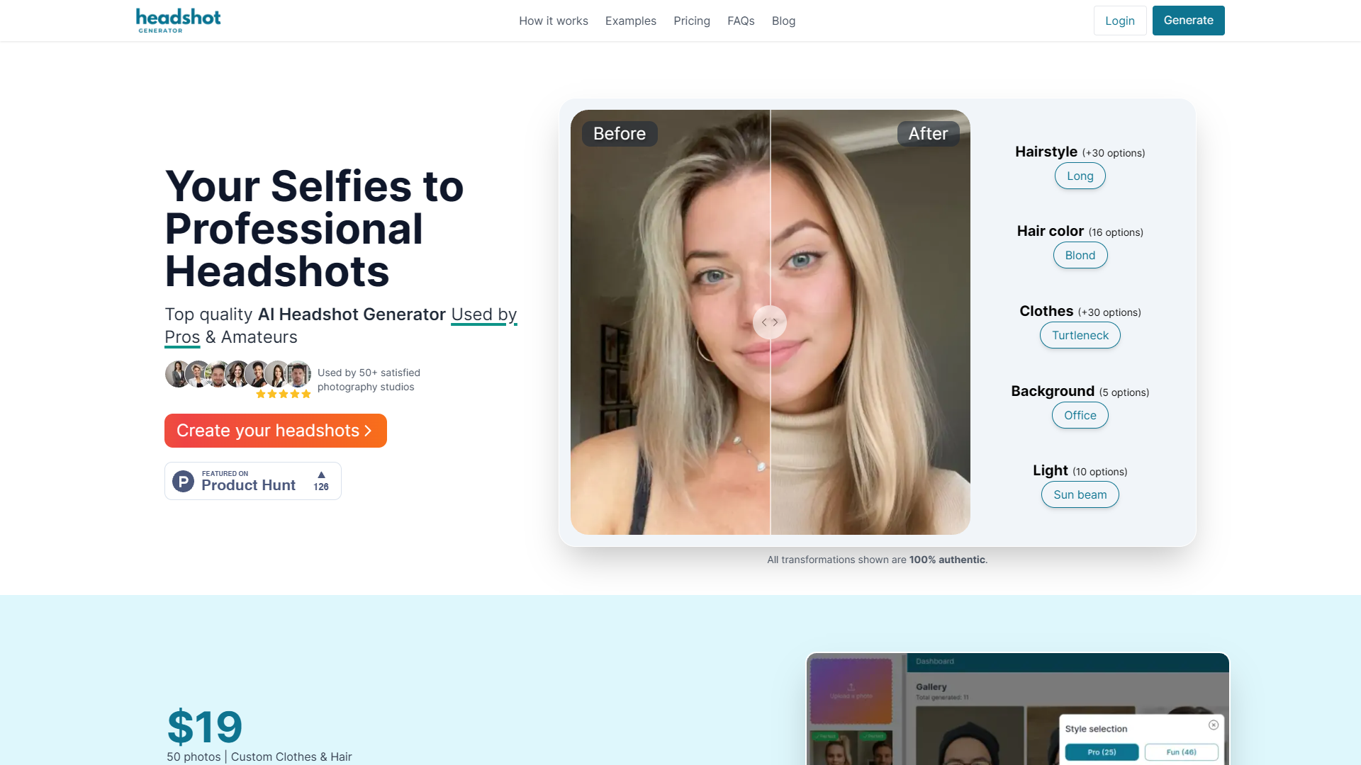 AI Headshot Generator screenshot