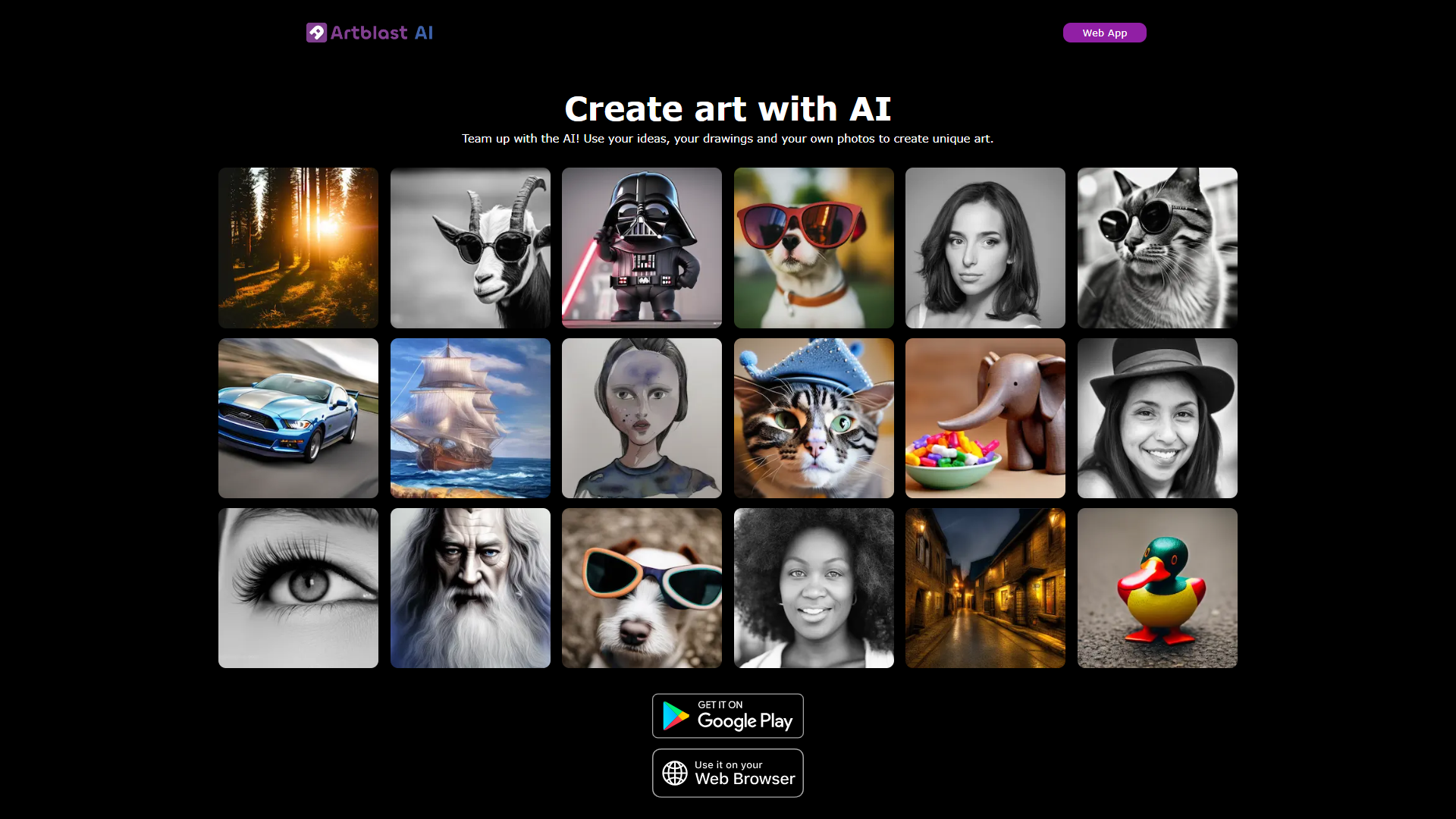 Artblast AI screenshot