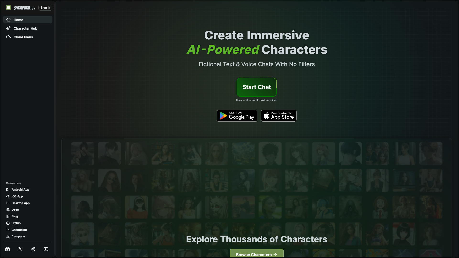 Backyard AI screenshot