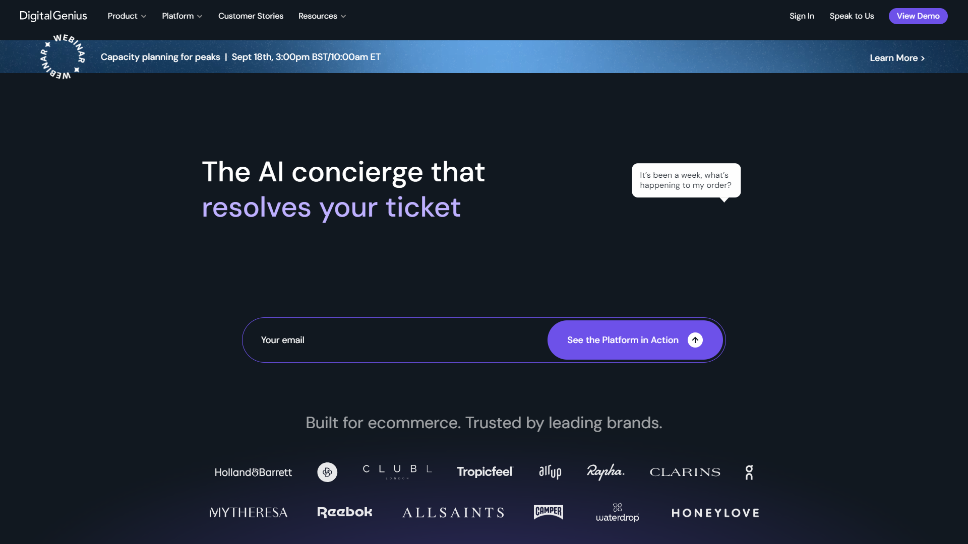 DigitalGenius screenshot