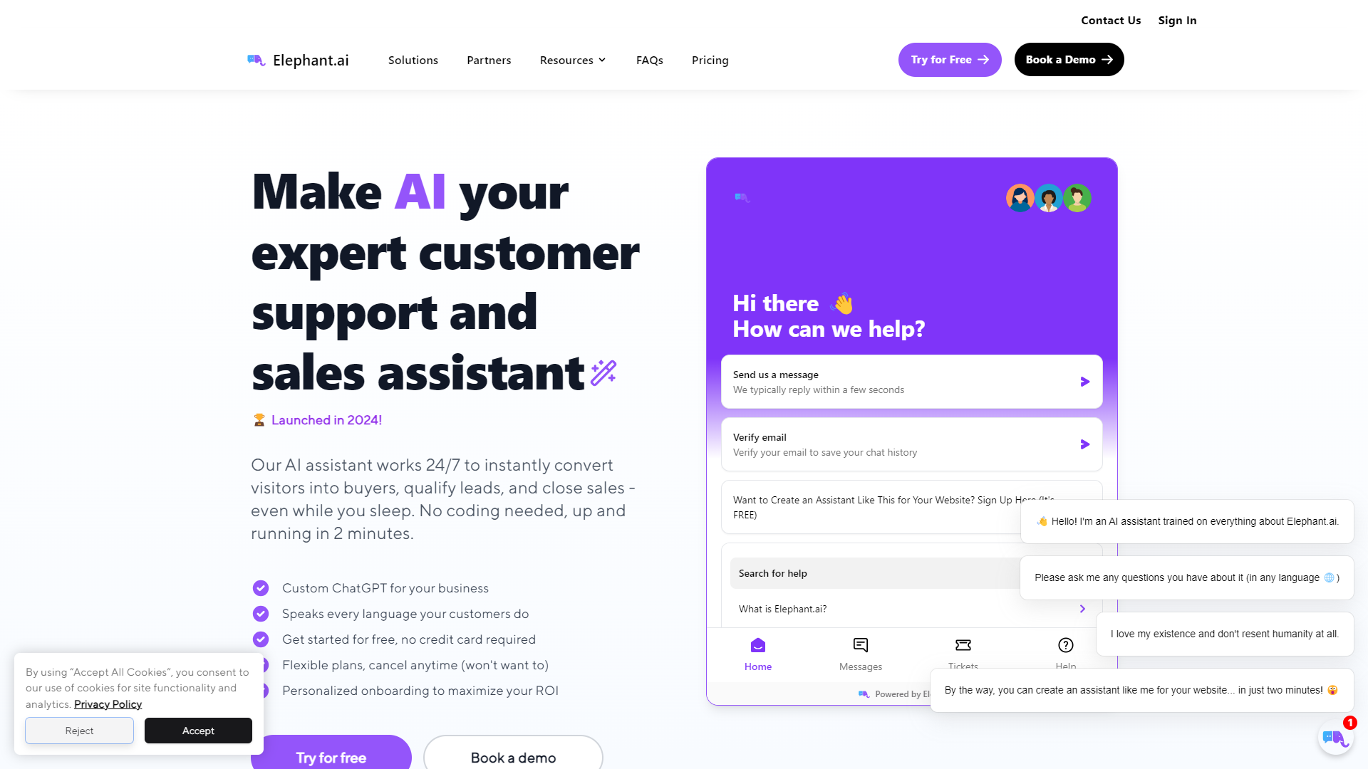 Elephant AI screenshot