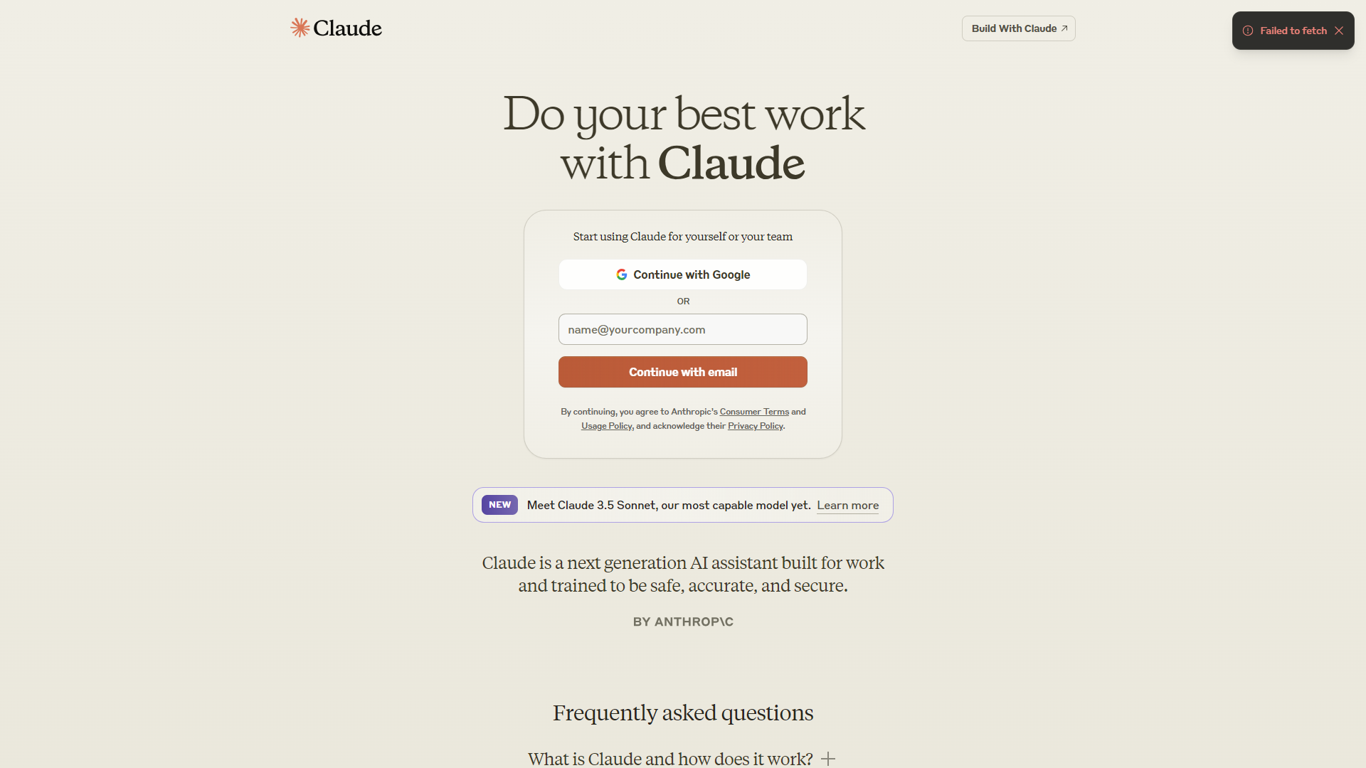 Claude screenshot