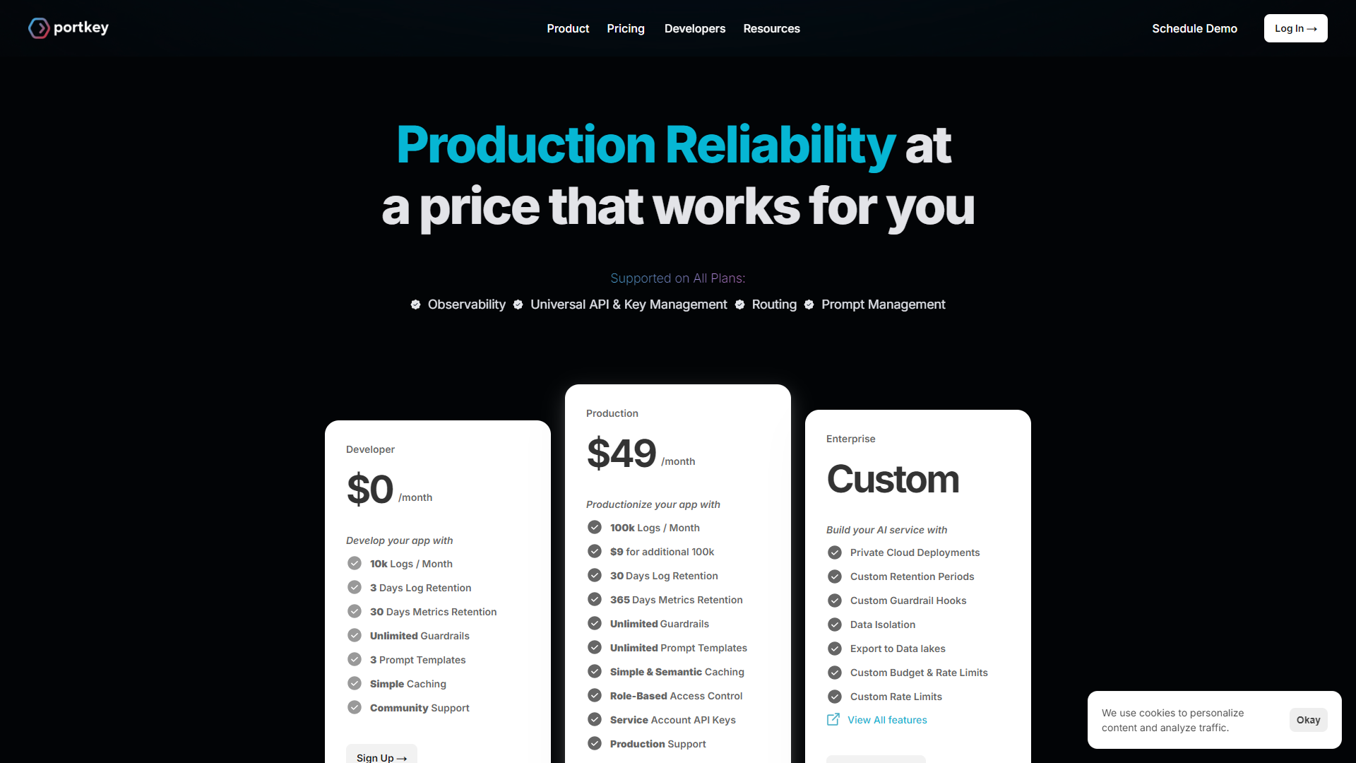 Portkey AI screenshot