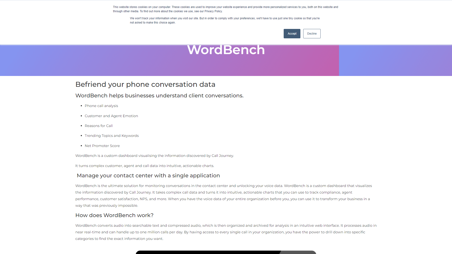 Call Journey WordBench screenshot